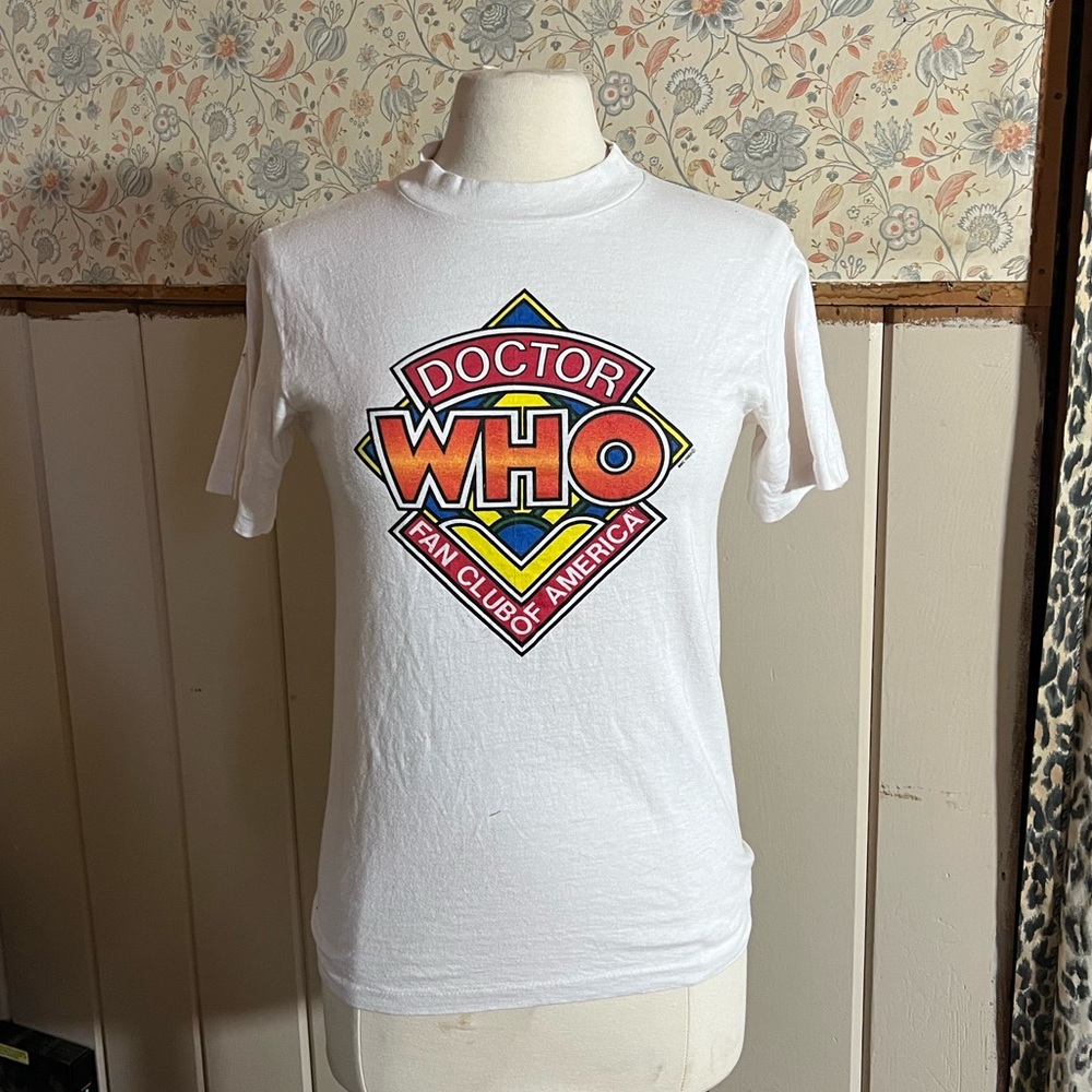 Vintage Doctor Who Fan Club White T-Shirt